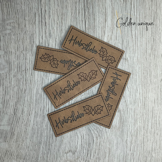 Kunstleder Label - Herbstliebe