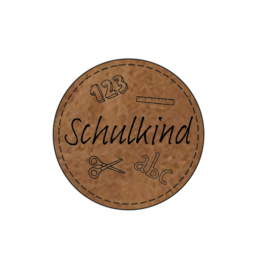 Bügelbild Label Schulkind