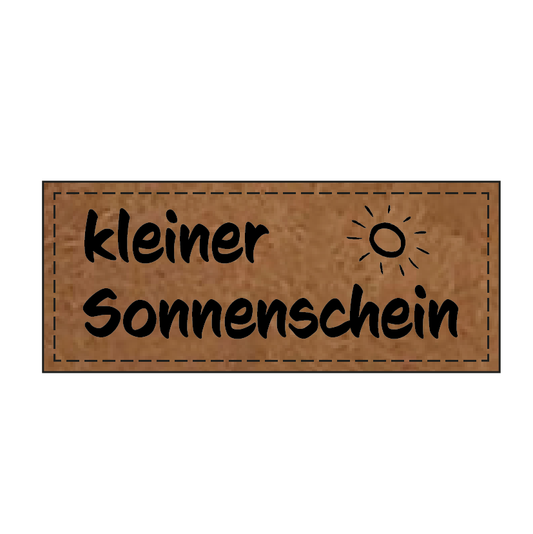 Bügelbild Label Kleiner Sonnenschein