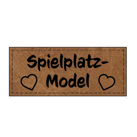 Bügelbild Label Spielplatz Model