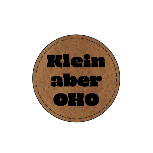 Bügelbild Label Klein aber OHO